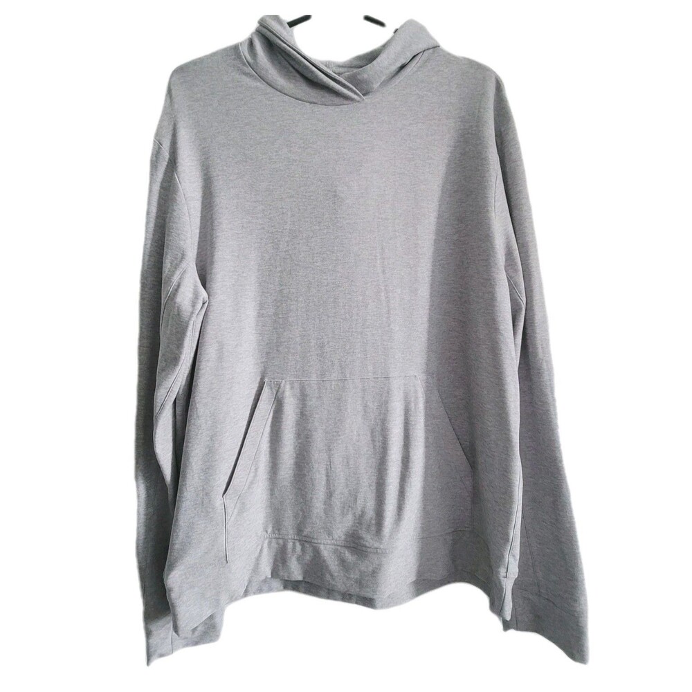 Outdoor Voices Mens All Day Hoodie  Pullover Heathered Gray Stretch Size M